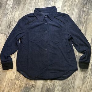 Navy Button-Up Shirt